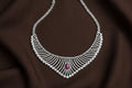 AD necklace with pink gemstone
