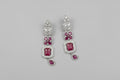 AD earring with pink stone