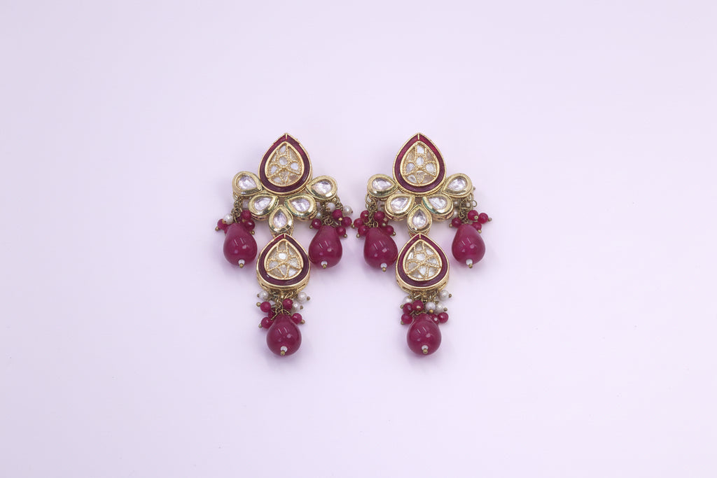 Bridal Kundan set with red beads