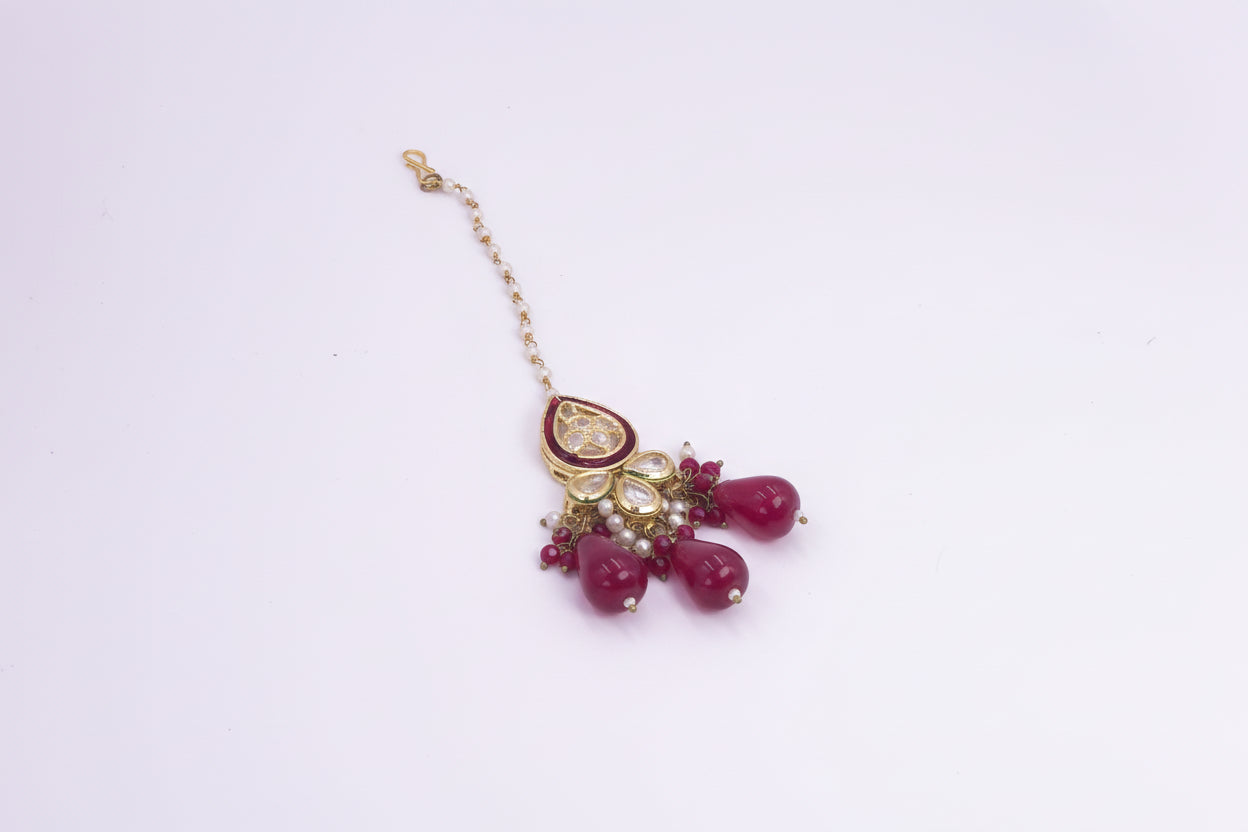 Bridal Kundan set with red beads