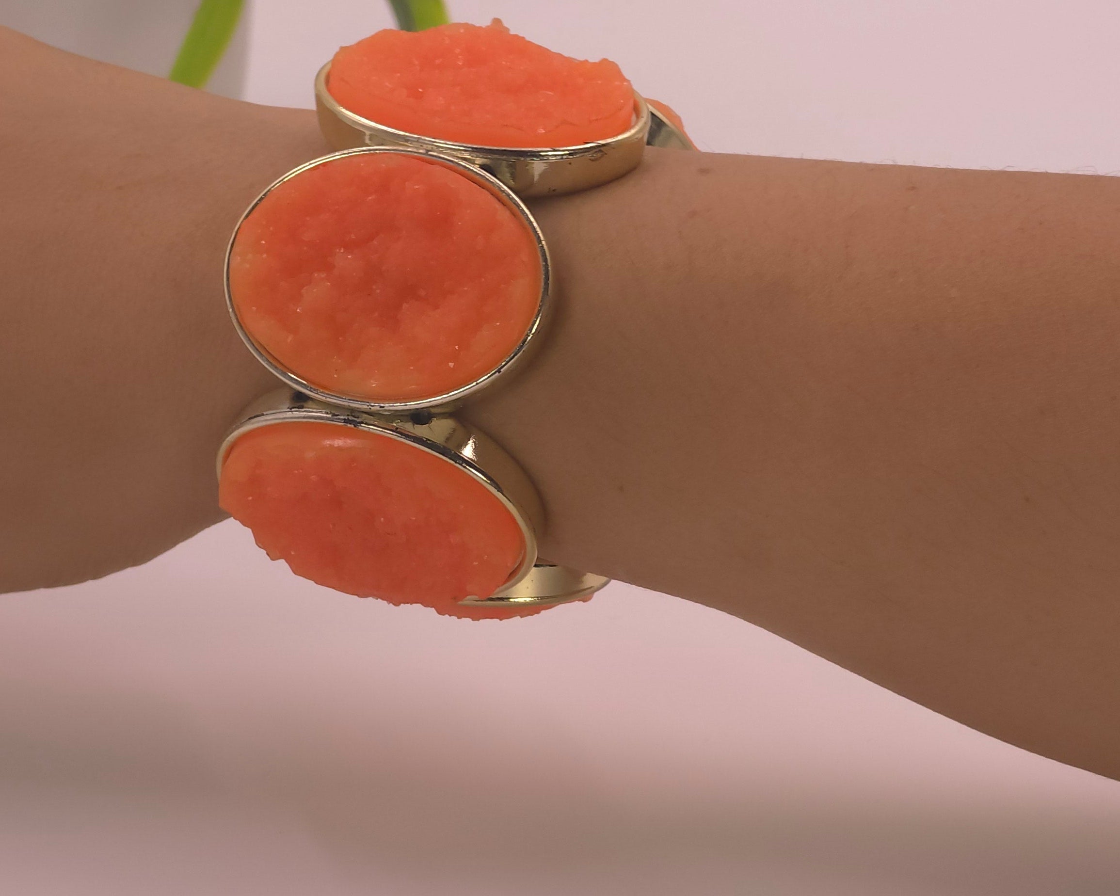 Orange stone bracelet
