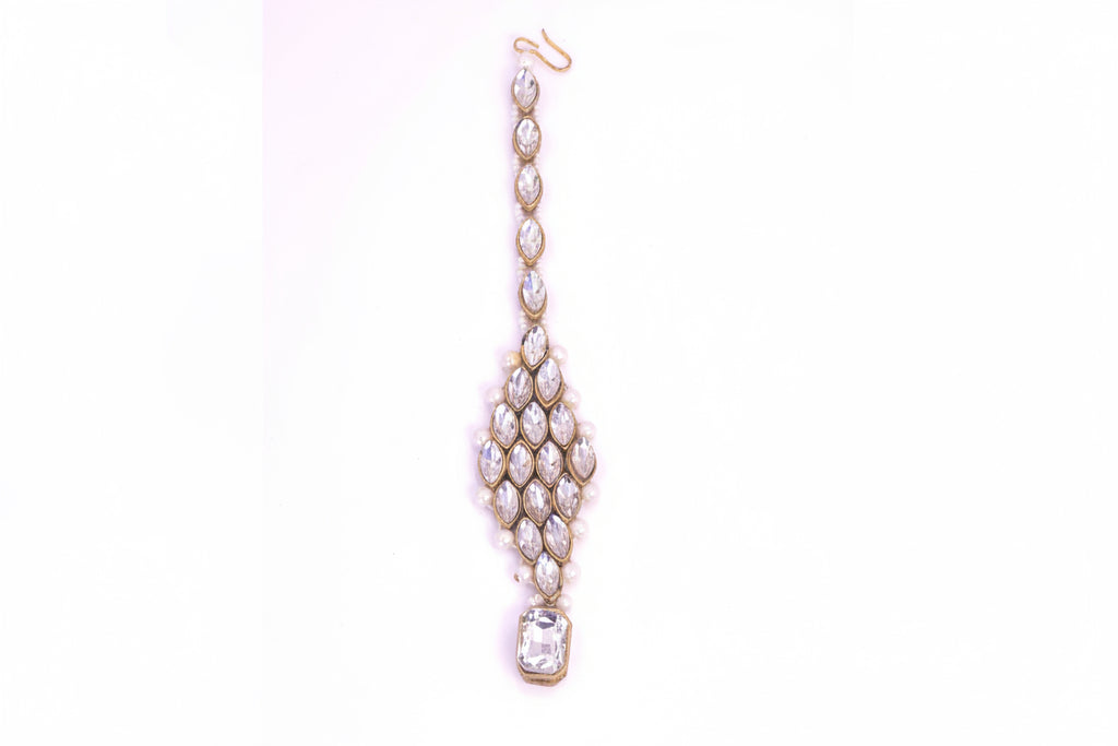 Kundan set golden and white