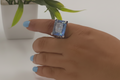 Blue gemstone finger ring