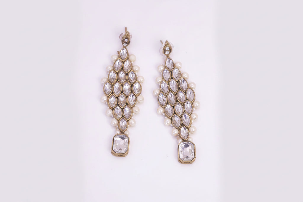 Kundan set golden and white