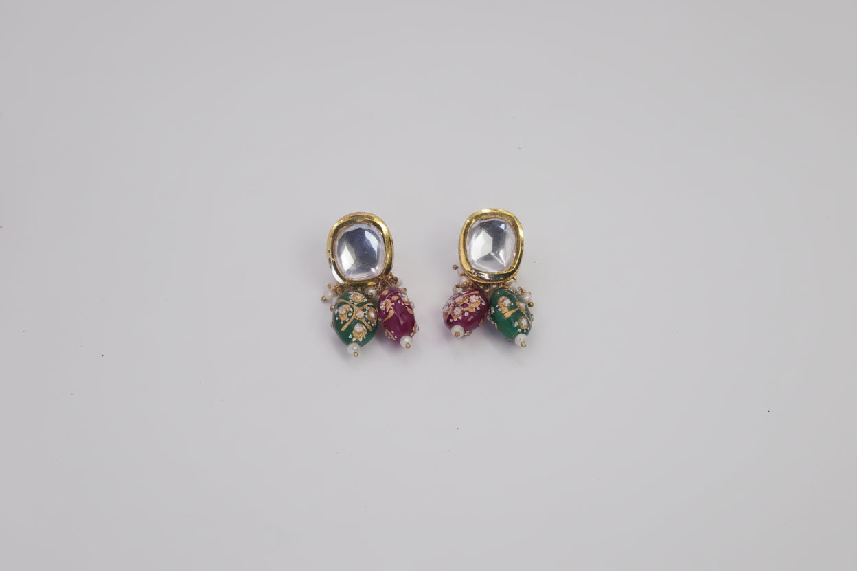 Kundan necklace, meenakari