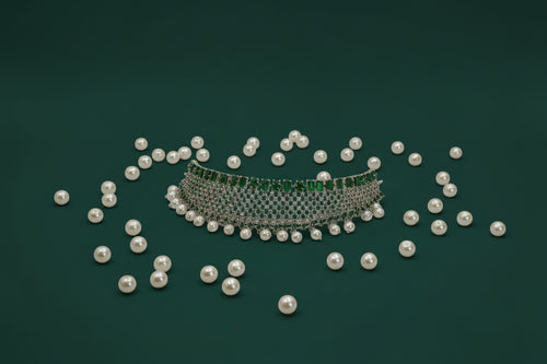 AD necklace set  green stones