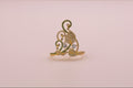 Crown finger ring white diamond